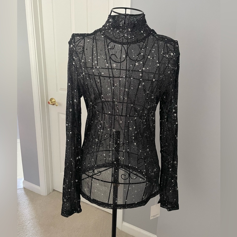 Star Mesh Long Sleeve Top